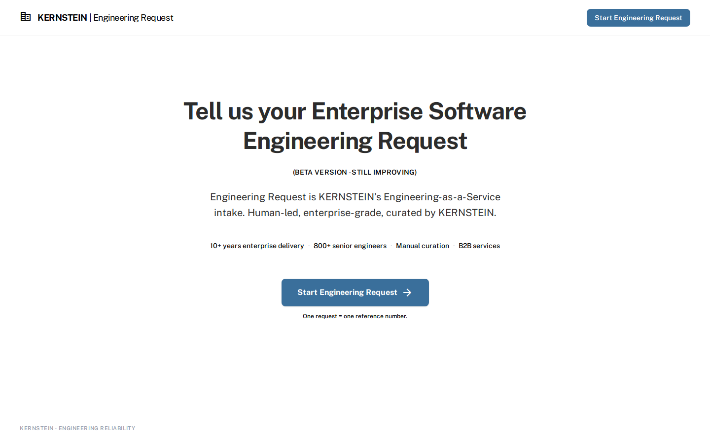 request.kernstein.eu homepage screenshot